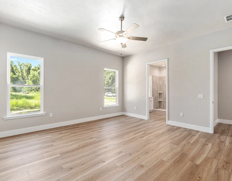 Master bedroom in new construction home for sale
